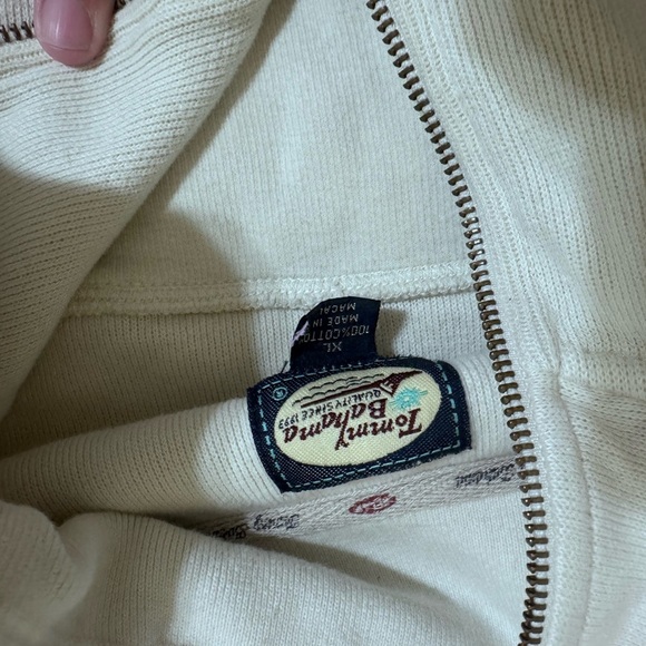 Tommy Bahama White Zip Up Sweater - Picture 4 of 5